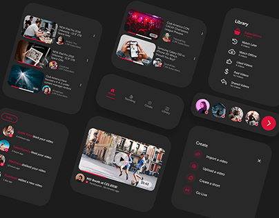Muisc and play App UI UX Design Play- DarkMode