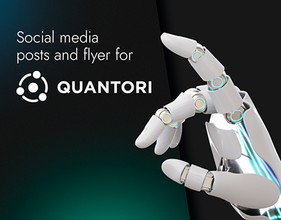Social media posts and flyer for Quantori