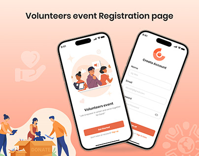 Volunteers Event Registration page Ui design