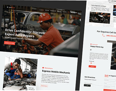 Car/Automobile Maintenance WebSite UI Design