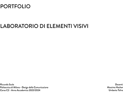 Project thumbnail - Laboratorio di Elementi Visivi - Portfolio 2023/2024