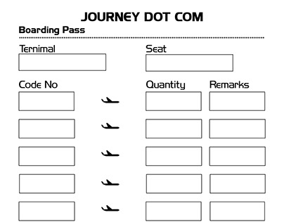 Journey Order Form