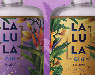 Lalula Gin Label Design