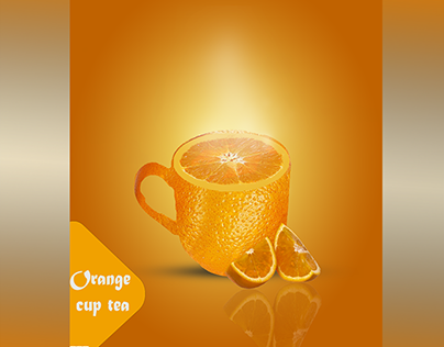Orange cup tea POSTER.