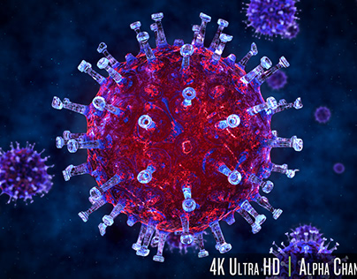 4K Closeup of the Coronavirus or Covid-19 Outbreak