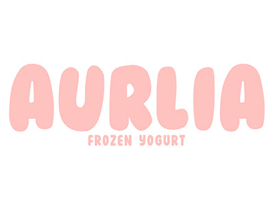 Aurlia Frozen Yogurt package design