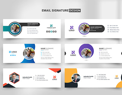 clean and simple email signature design template