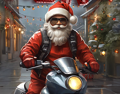 Merry Christmas / Mutlu Yıllar - Biker Santa