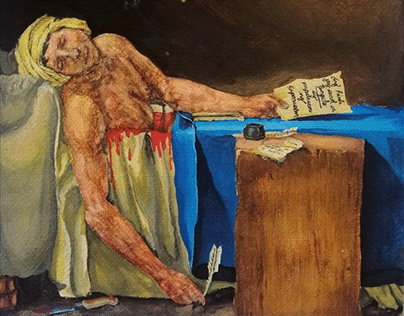 Repainting of Death of Marat