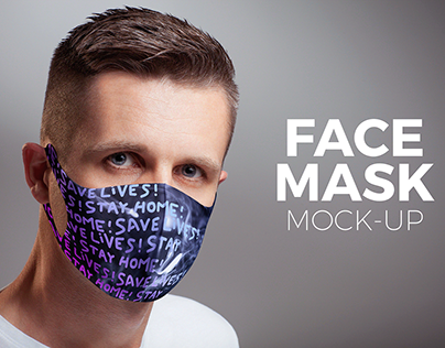 Face Mask Mock-up Template