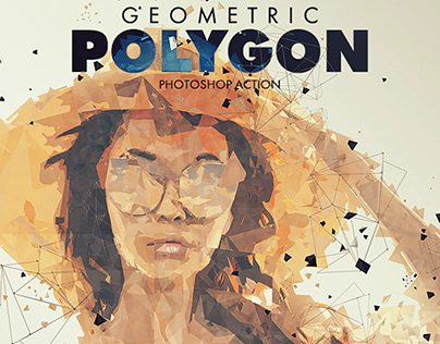 Geometric Polygon Photoshop Action