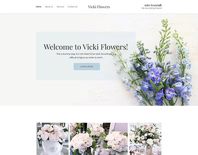 Website Design for Vicki Flowers