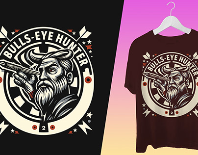Hunter Themed T-shirt Designs (Bulls-Eye Hunter!)