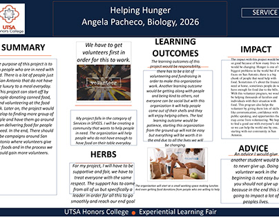 Pacheco, Angela, Civic Ethos Spring 2024 Helping Hunger