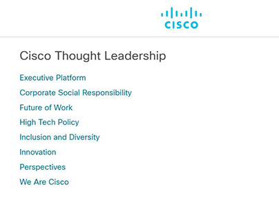 Thought leadership for Cisco