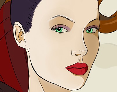 Digital painting - Maleficent (Angelina Jolie)