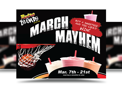 March Mayhem In Store Promotional Poster For Smoothies