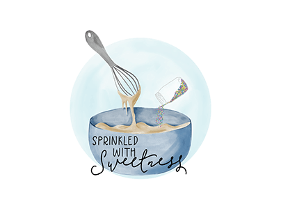 Sprinkled With Sweetness Watercolor Logo