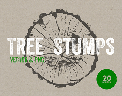Tree Stump Textures - Vector & PNG