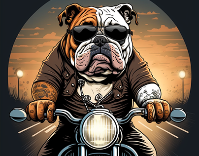 Biker bulldog