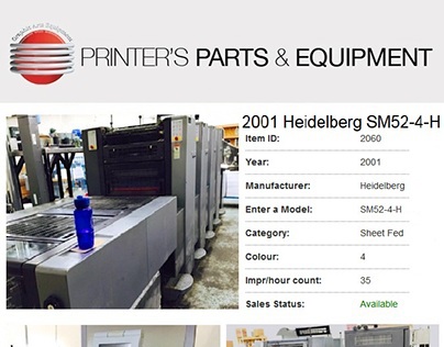 2001 Heidelberg SM52-4-H by Printers Parts & Equipment