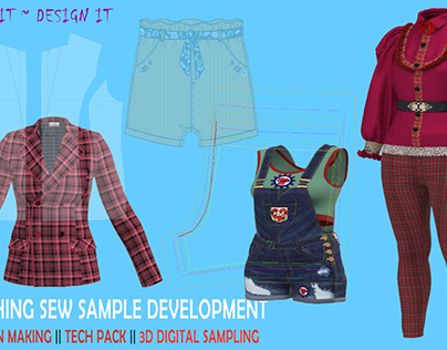 Clothing sampling pattern making 3D digital design