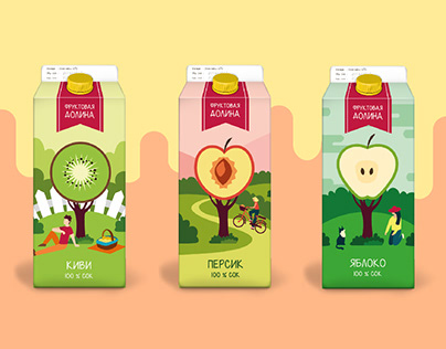 Серия упаковок сока | Juice packaging design
