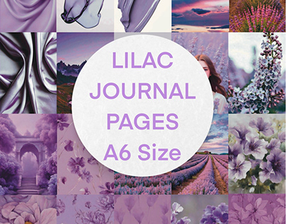 Lilac Theme Journal Pages A6 Size