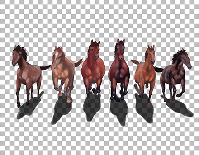 Looped Animation of Running Horses