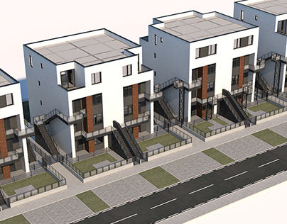 Housing concept: low-rise high-density, 4 floors