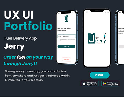 JERRY-Fuel Delivery APP UX UI Portfolio