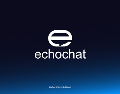ecochat logo design -chat/communication/letter e