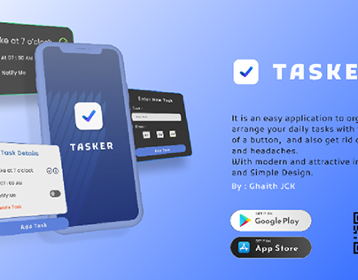 "TASKER" UI Design Interfaces Of To Do app