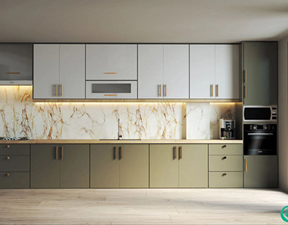 Project thumbnail - CGI-green modern kitchen