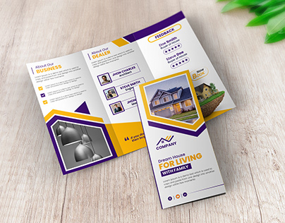 Real Estate Agency Trifold Brochure Design