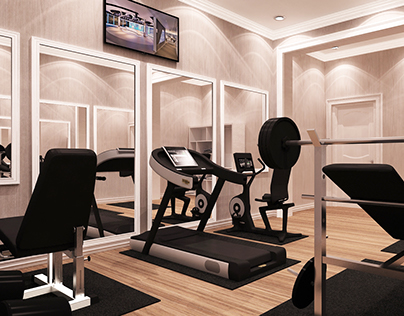 Qatar, Doha - Small Home Gym Design Option - 1 & 2