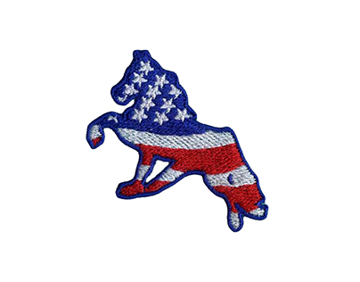 USA FLAG HORSE EMBROIDERY DESIGN