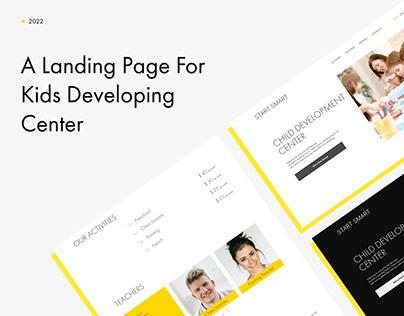 Landing Page For Kids Developing Center