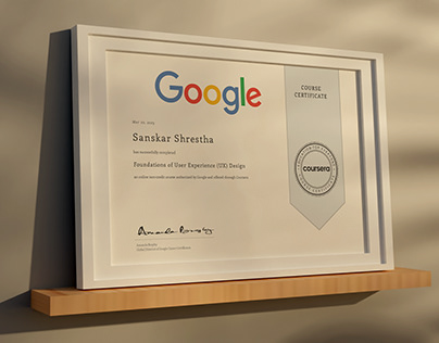 Google Certification for User Experience (UX) Deisign