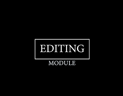 Editing and After Effects Module Video for School