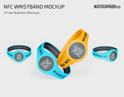 Free NFC Wristband Mockup
