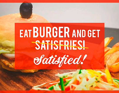 Eat BURGER and get SATISFIES!! 😁
