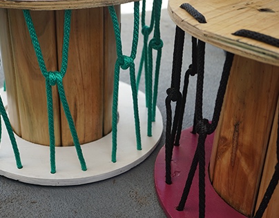 Recycled Furniture#1-Spools2Stools