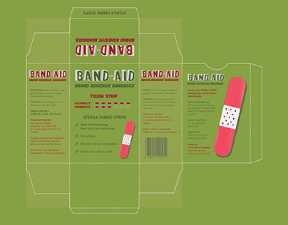 Band-Aid packaging & labelling (re-design)