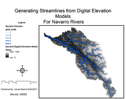 Generating Streamlines from Digital Elevation Model-DEM