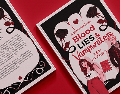 Book Cover Illustrated "Blood, Lies & Vampwriters"