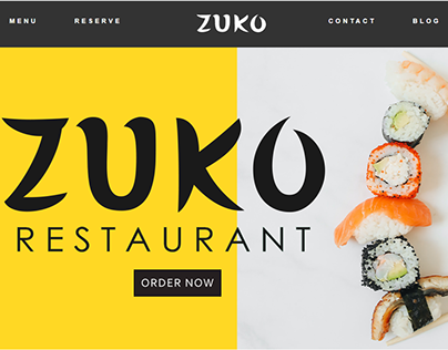 Zuko Sushi Restaurant Website