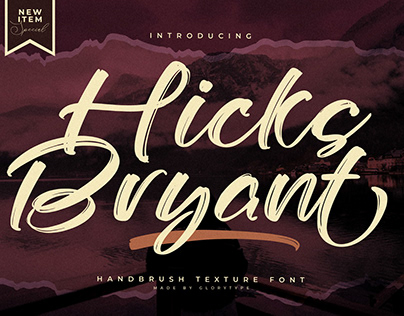 Hicks Bryant - Handbrush Texture Font