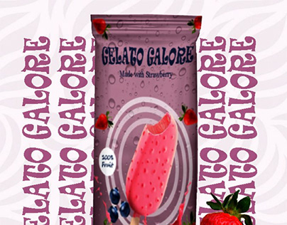Gelato Galore, ice cream packaging design