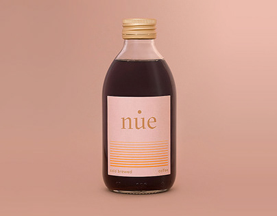 packaging design of nue cold brewed coffee